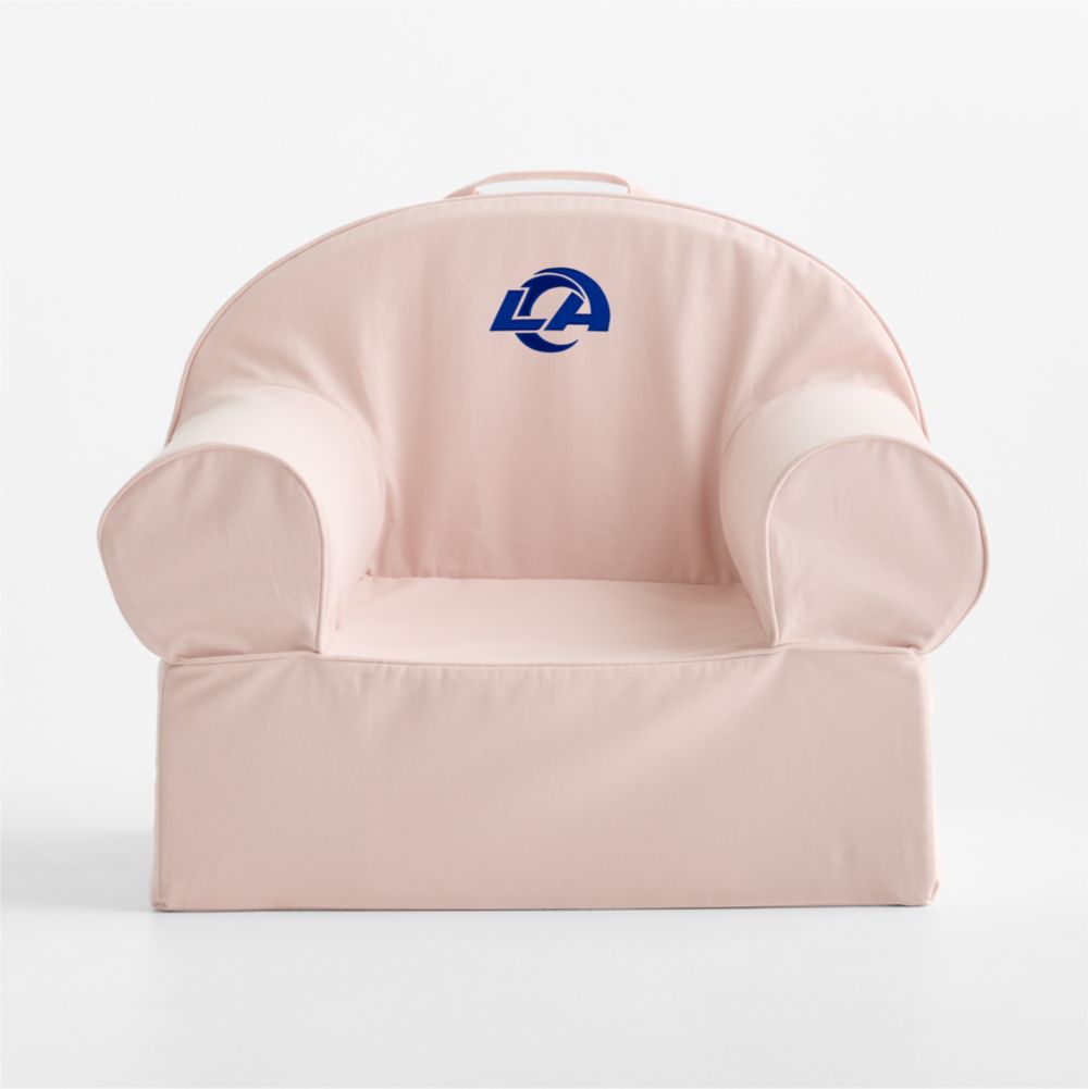 NFL Los Angeles Rams Large Soft Pink Organic Cotton Kids Lounge Nod Chair