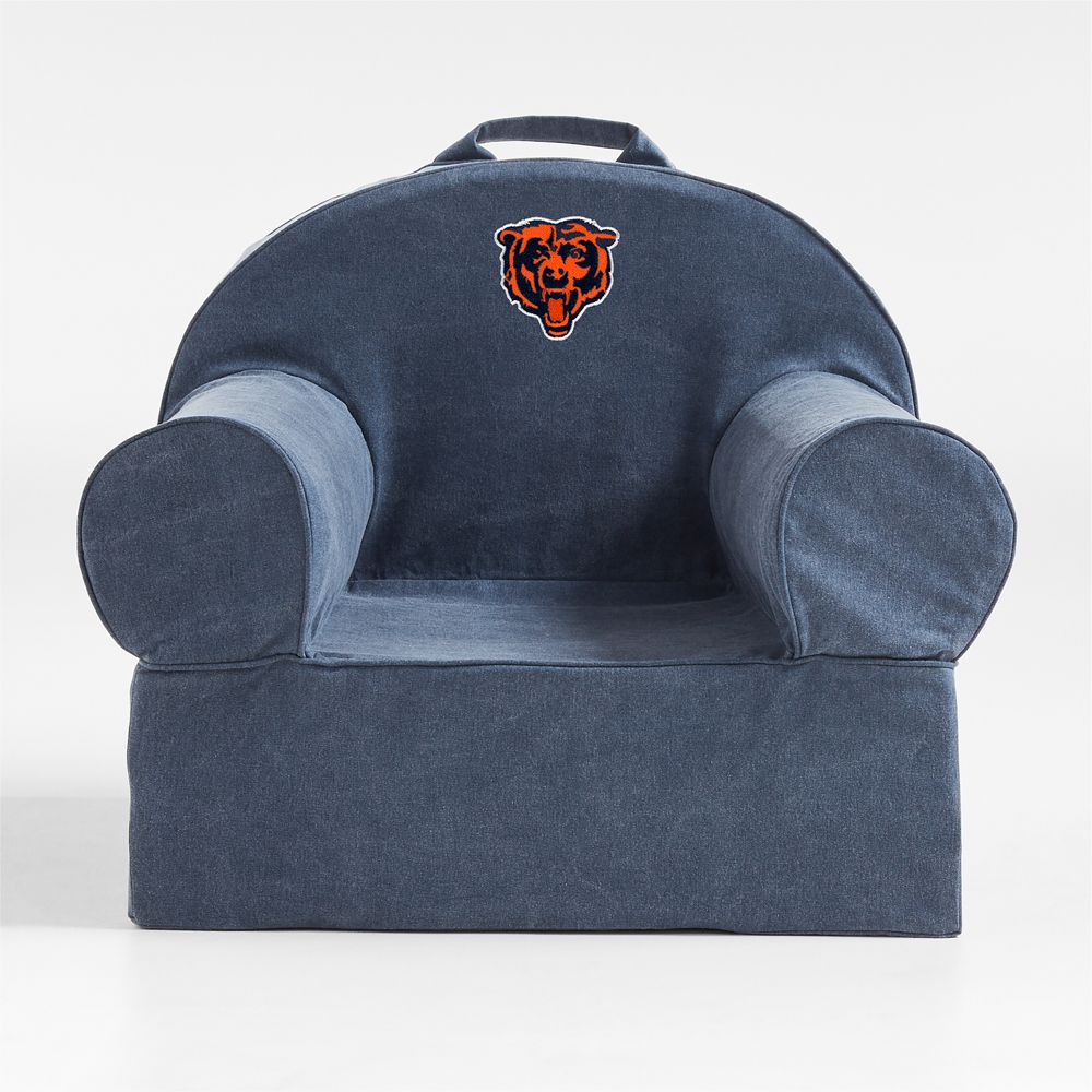 NFL Chicago Bears Large Deep Indigo Organic Cotton Kids Lounge Nod Chair