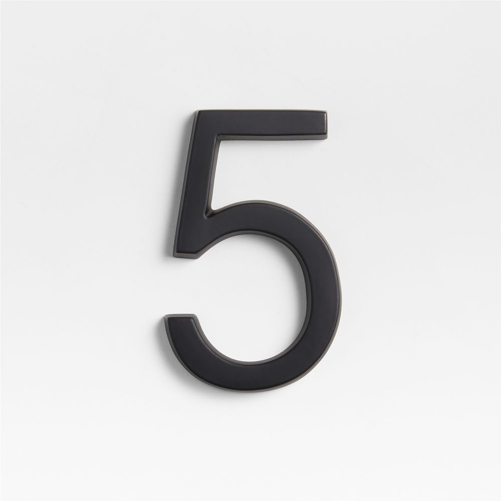 4" Matte Black Metal House Numbers