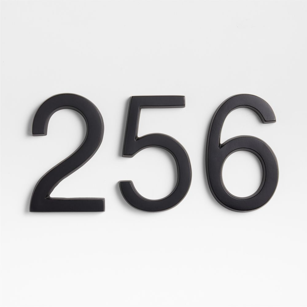 4" Matte Black Metal House Numbers- Image 3