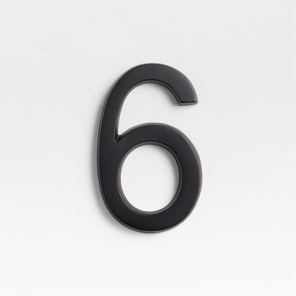 4" Matte Black Metal House Numbers- Image 4