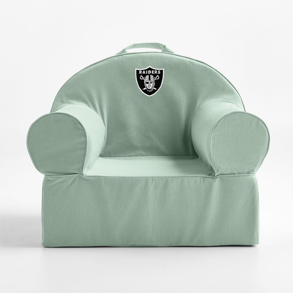 NFL Las Vegas Raiders Large Volta Teal Organic Cotton Kids Lounge Nod Chair