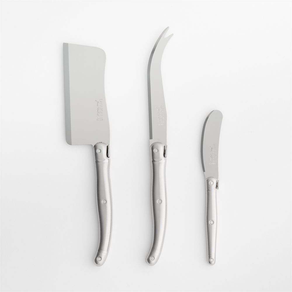 Jean Dubost Laguiole Cheese Knife 3-Piece Set