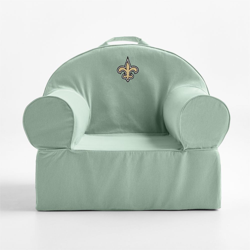 NFL New Orleans Saints Large Volta Teal Organic Cotton Kids Lounge Nod Chair