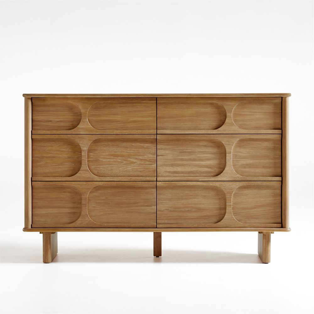 Wes 55" 6-Drawer Wood Kids Dresser