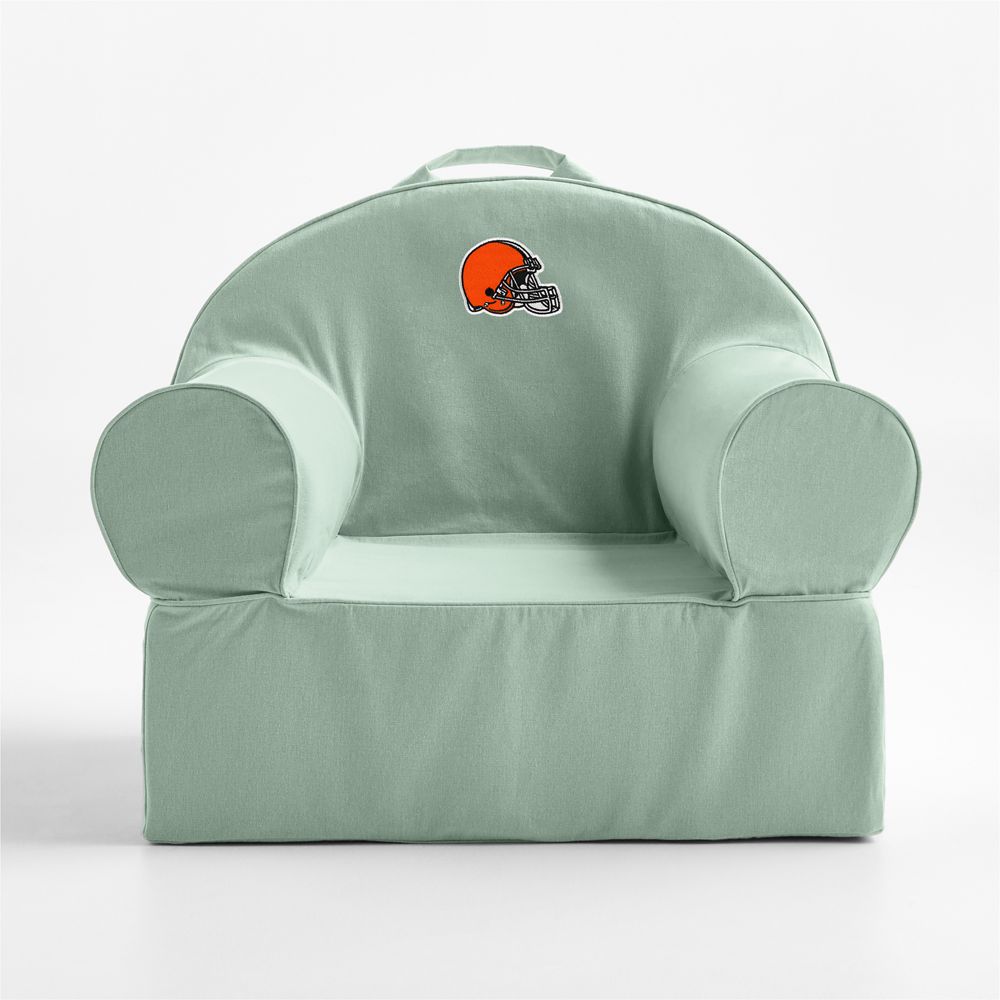 NFL Cleveland Browns Large Volta Teal Organic Cotton Kids Lounge Nod Chair