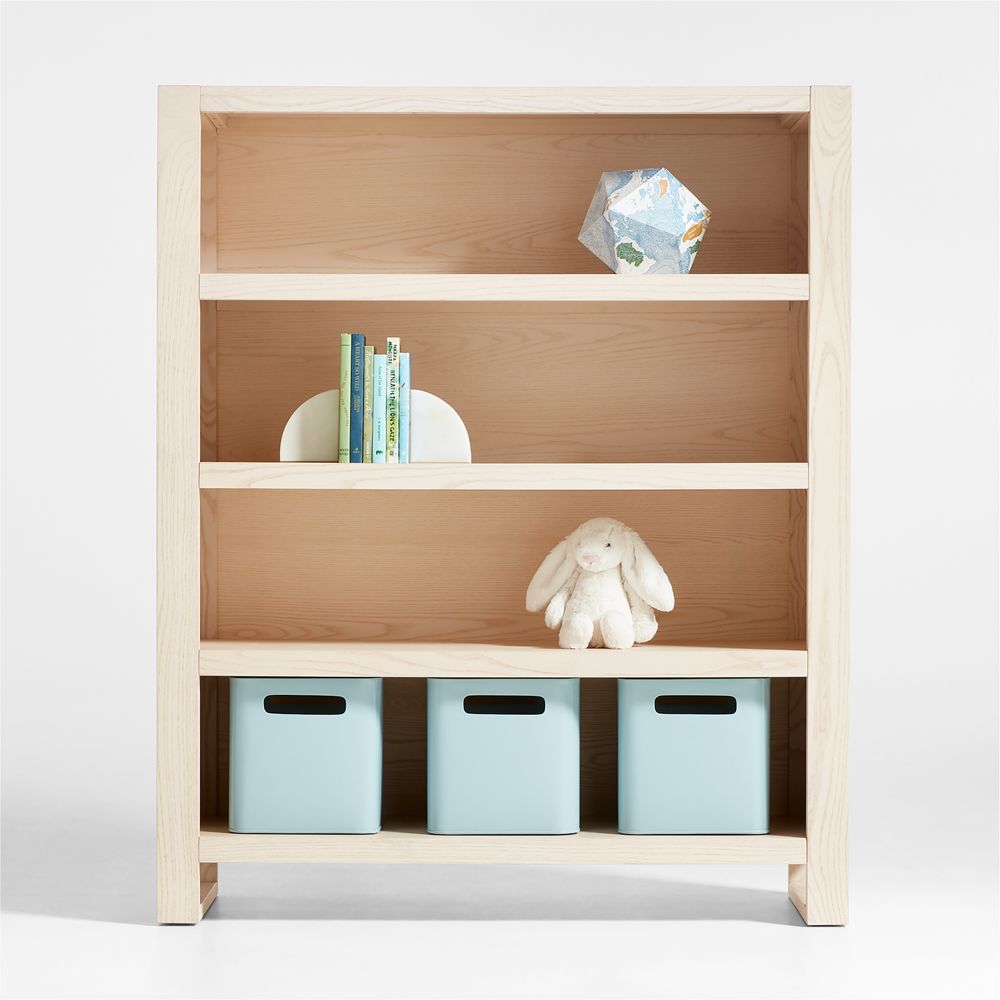Gemini 45" Sunwashed Ash Wood 4-Shelf Tall Kids Bookcase