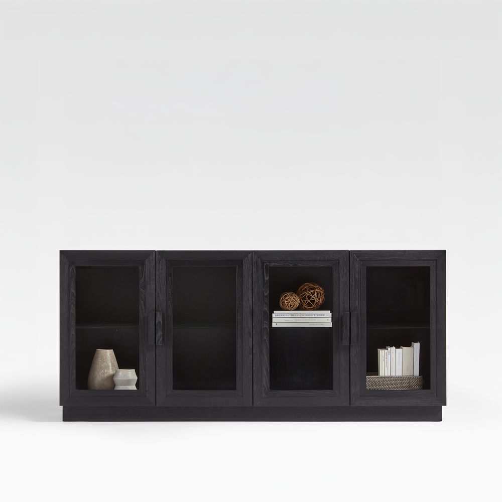 Calypso Black Wood Storage Media Console (72"-90")- Image 3