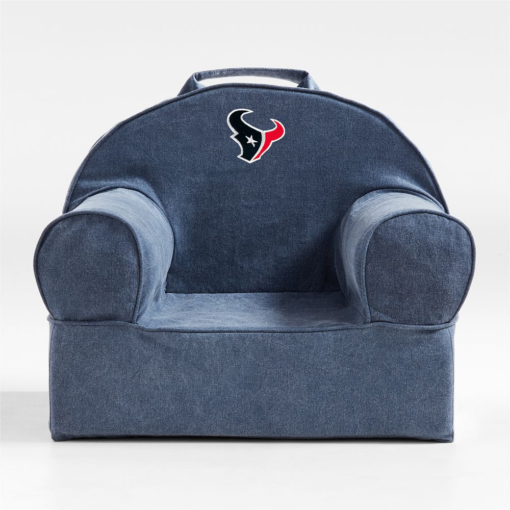 NFL Houston Texans Small Deep Indigo Organic Cotton Kids Lounge Nod Chair