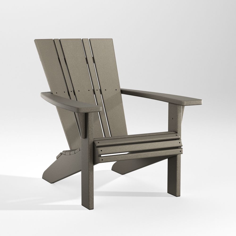 Vista II Slate Grey Outdoor Adirondack Chair by POLYWOOD