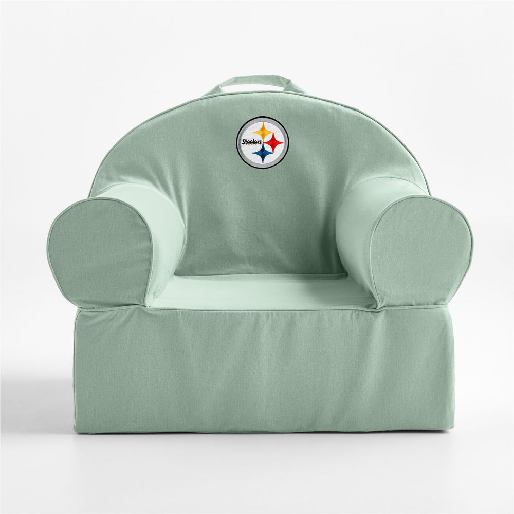 NFL Pittsburgh Steelers Large Volta Teal Organic Cotton Kids Lounge Nod Chair