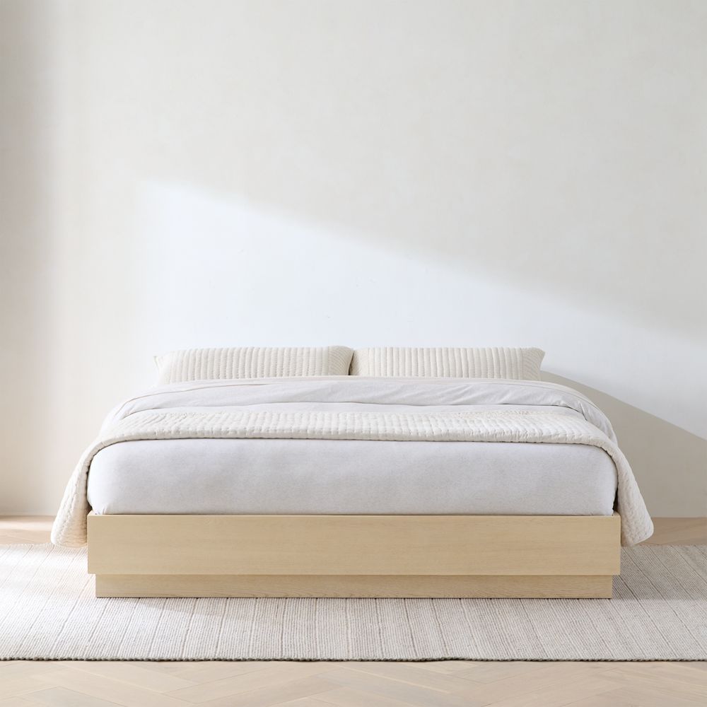 Alternative view of Batten White Oak Bed Plinth-Base