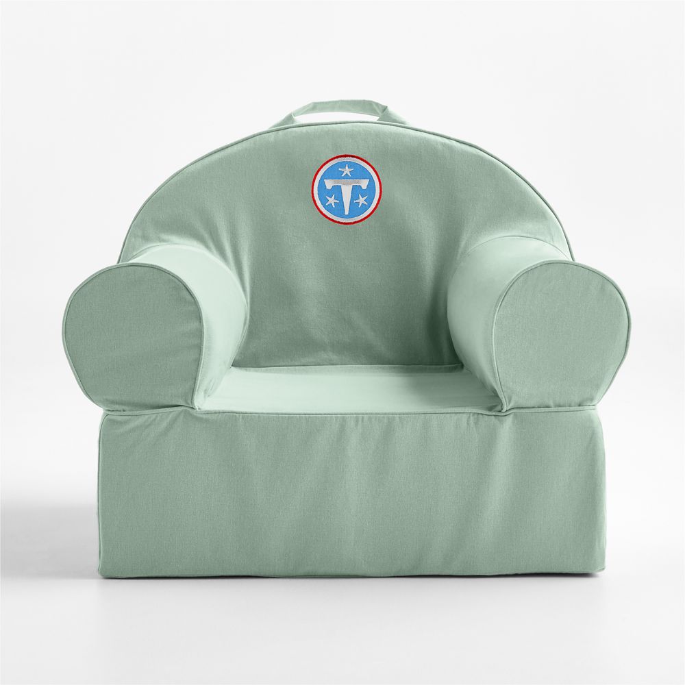NFL Tennessee Titans Large Volta Teal Organic Cotton Kids Lounge Nod Chair