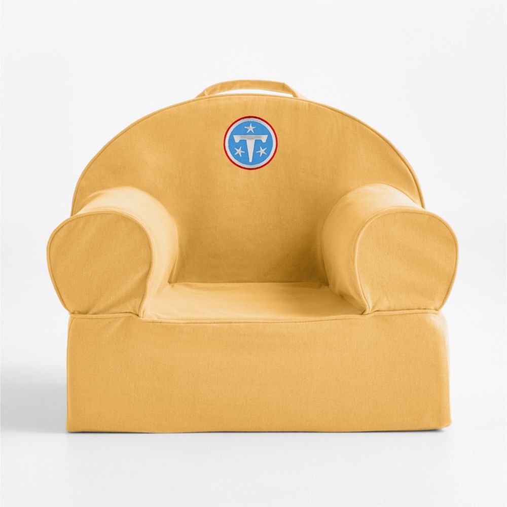 NFL Tennessee Titans Small Savannah Yellow Organic Cotton Kids Lounge Nod Chair