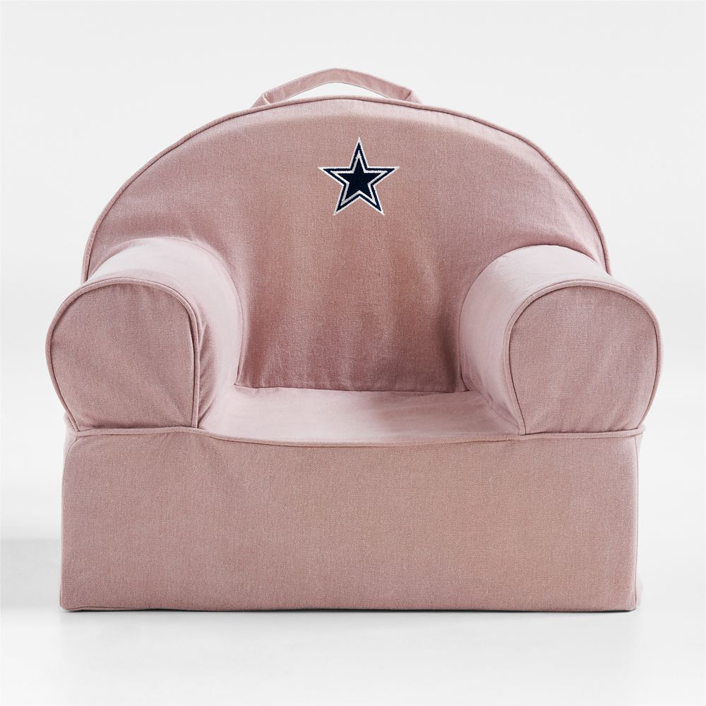 NFL Dallas Cowboys Small Lilac Mauve Organic Cotton Kids Lounge Nod Chair