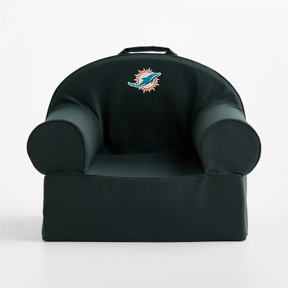 NFL Miami Dolphins Large Spruce Green Organic Cotton Kids Lounge Nod Chair
