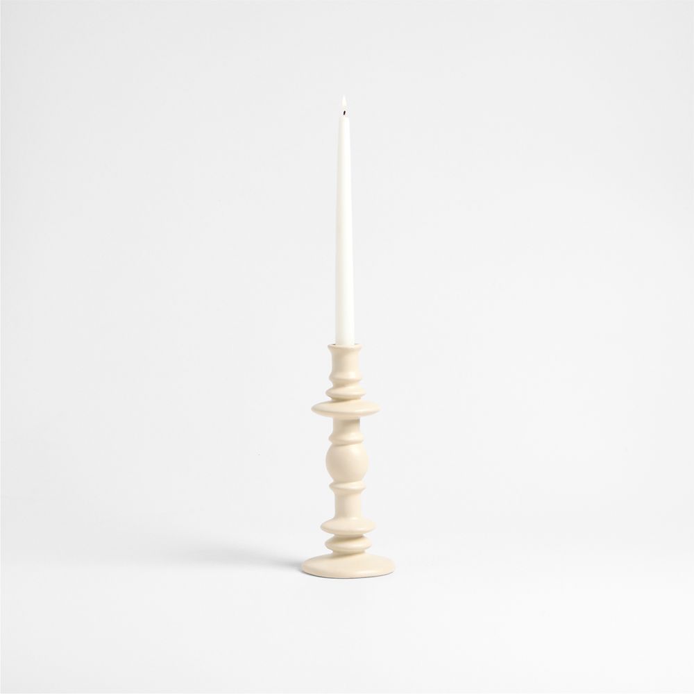 Cortana Off-White Earthenware Taper Holders