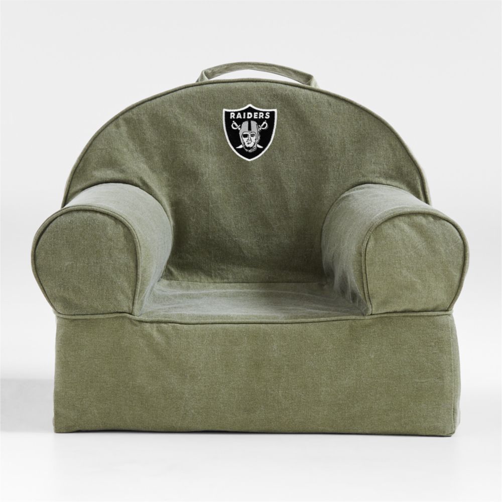 NFL Las Vegas Raiders Small Cyprus Green Organic Cotton Kids Lounge Nod Chair