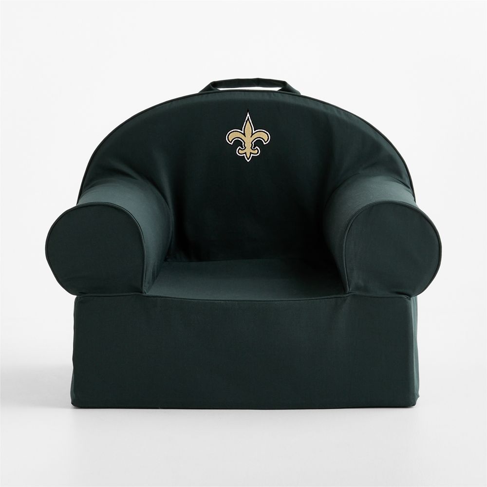 NFL New Orleans Saints Large Spruce Green Organic Cotton Kids Lounge Nod Chair