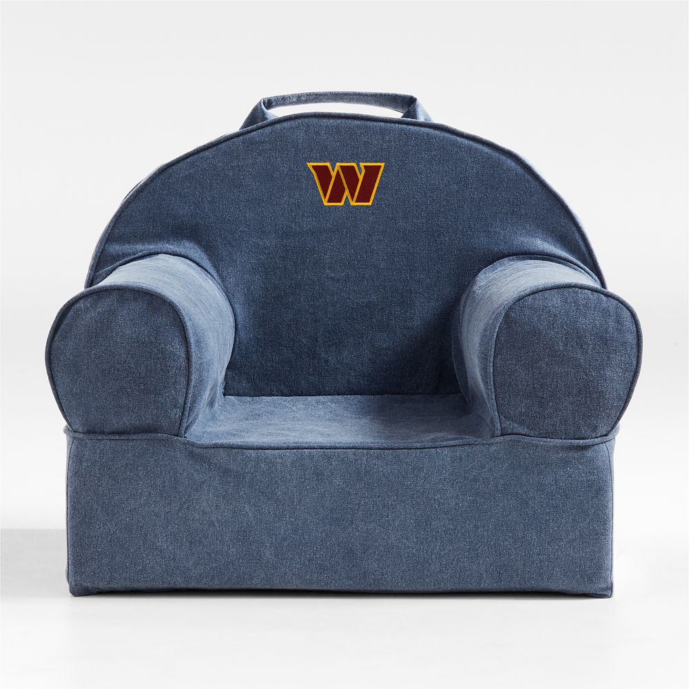 NFL Washington Commanders Small Deep Indigo Organic Cotton Kids Lounge Nod Chair