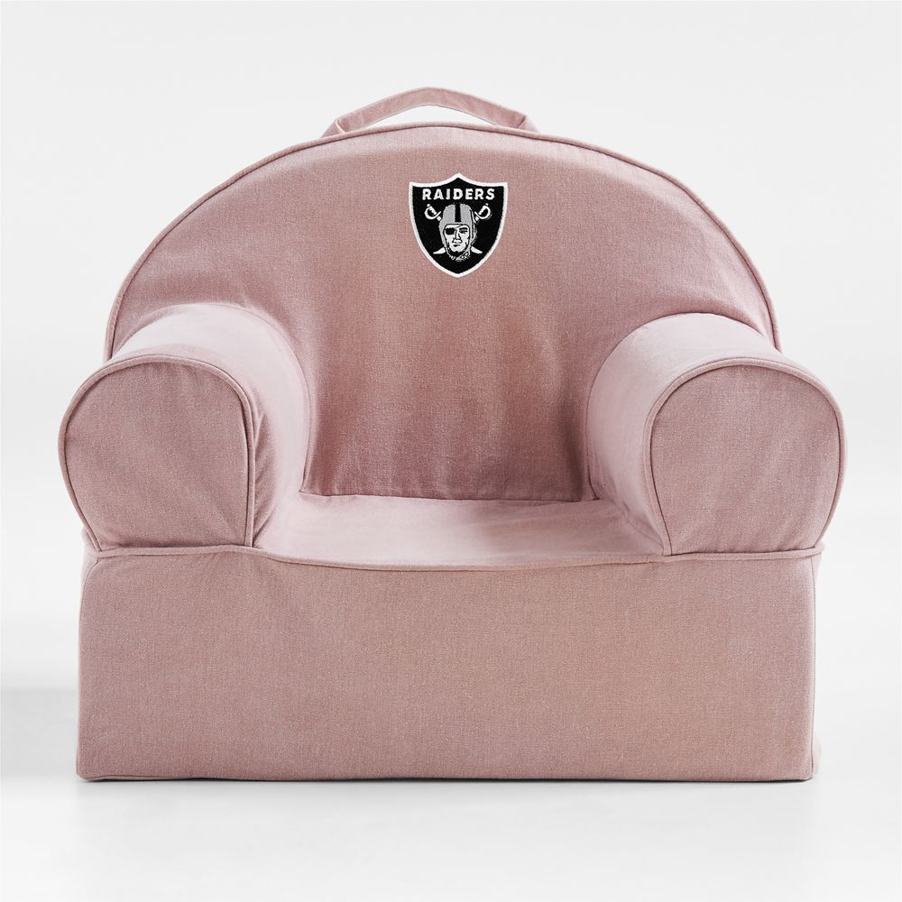 NFL Las Vegas Raiders Small Lilac Mauve Organic Cotton Kids Lounge Nod Chair