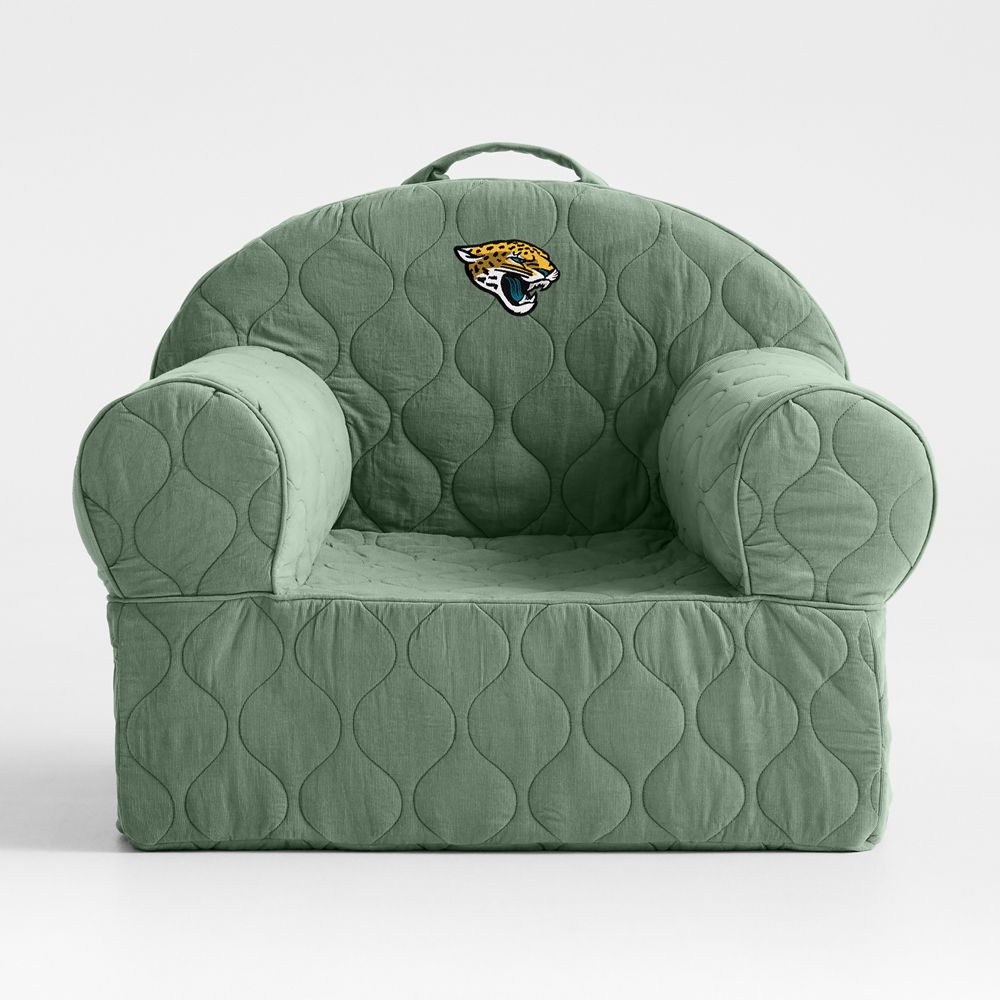NFL Jacksonville Jaguars Large Iceberg Green Quilted Cotton Corduroy Kids Lounge Nod Chair