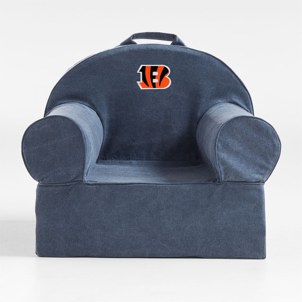 NFL Cincinnati Bengals Large Deep Indigo Organic Cotton Kids Lounge Nod Chair