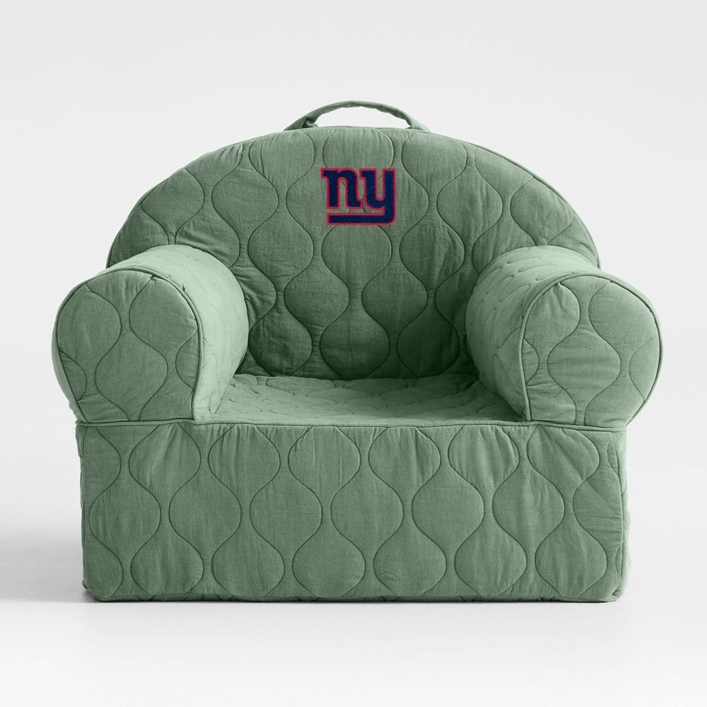 NFL New York Giants Large Iceberg Green Quilted Cotton Corduroy Kids Lounge Nod Chair