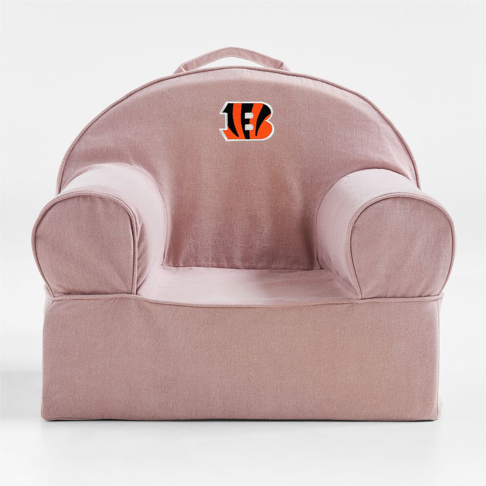 NFL Cincinnati Bengals Small Lilac Mauve Organic Cotton Kids Lounge Nod Chair