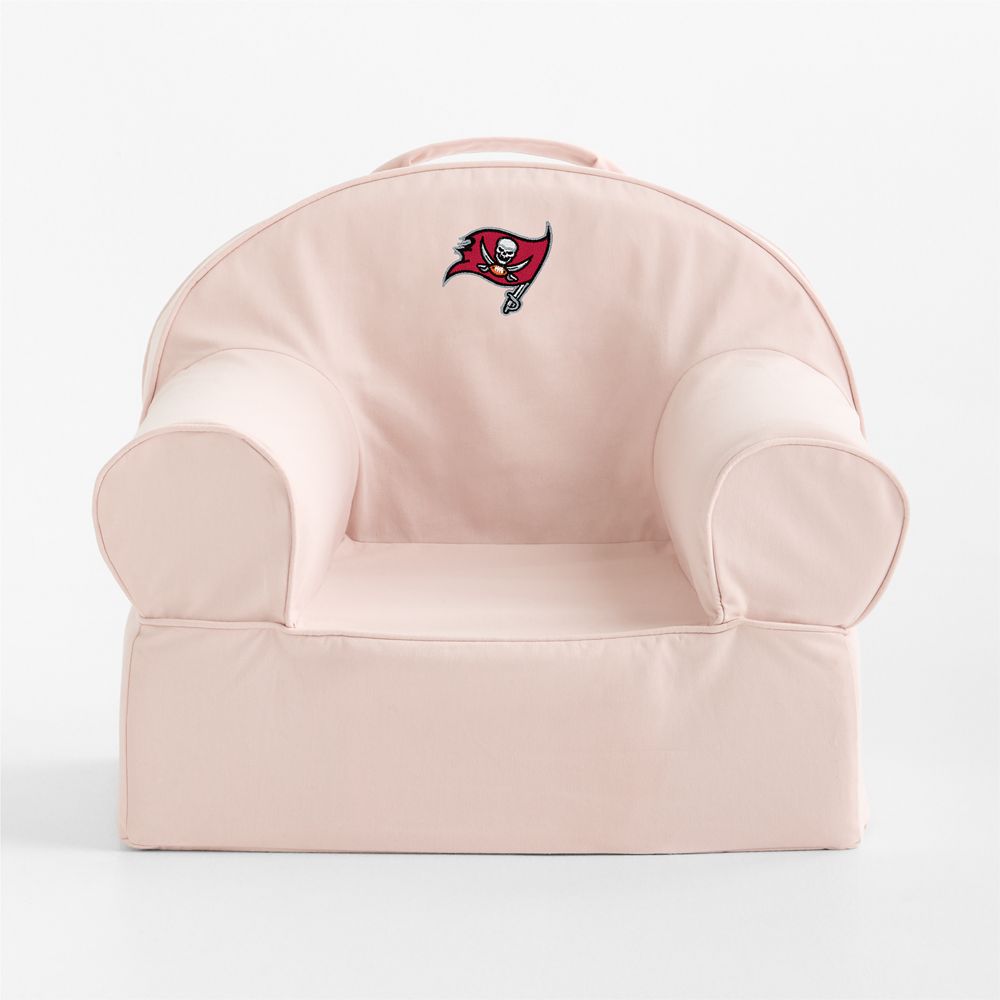 NFL Tampa Bay Buccaneers Small Soft Pink Organic Cotton Kids Lounge Nod Chair