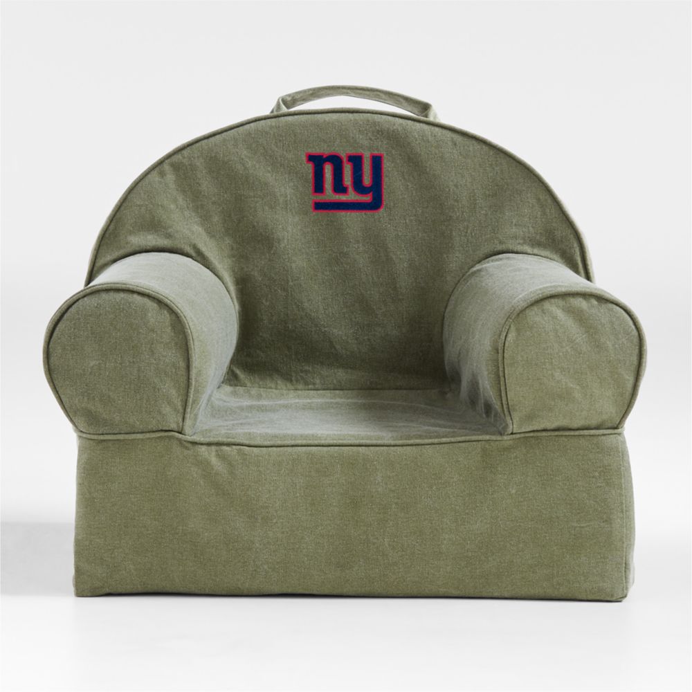 NFL New York Giants Small Cyprus Green Organic Cotton Kids Lounge Nod Chair