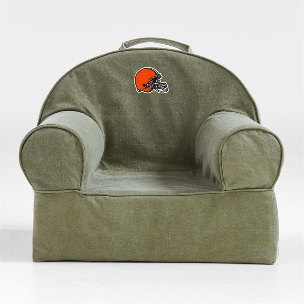 NFL Cleveland Browns Small Cyprus Green Organic Cotton Kids Lounge Nod Chair