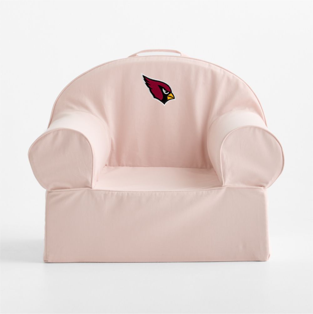 NFL Arizona Cardinals Large Soft Pink Organic Cotton Kids Lounge Nod Chair