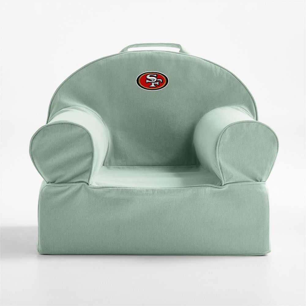 NFL San Francisco 49ers Small Volta Teal Organic Cotton Kids Lounge Nod Chair