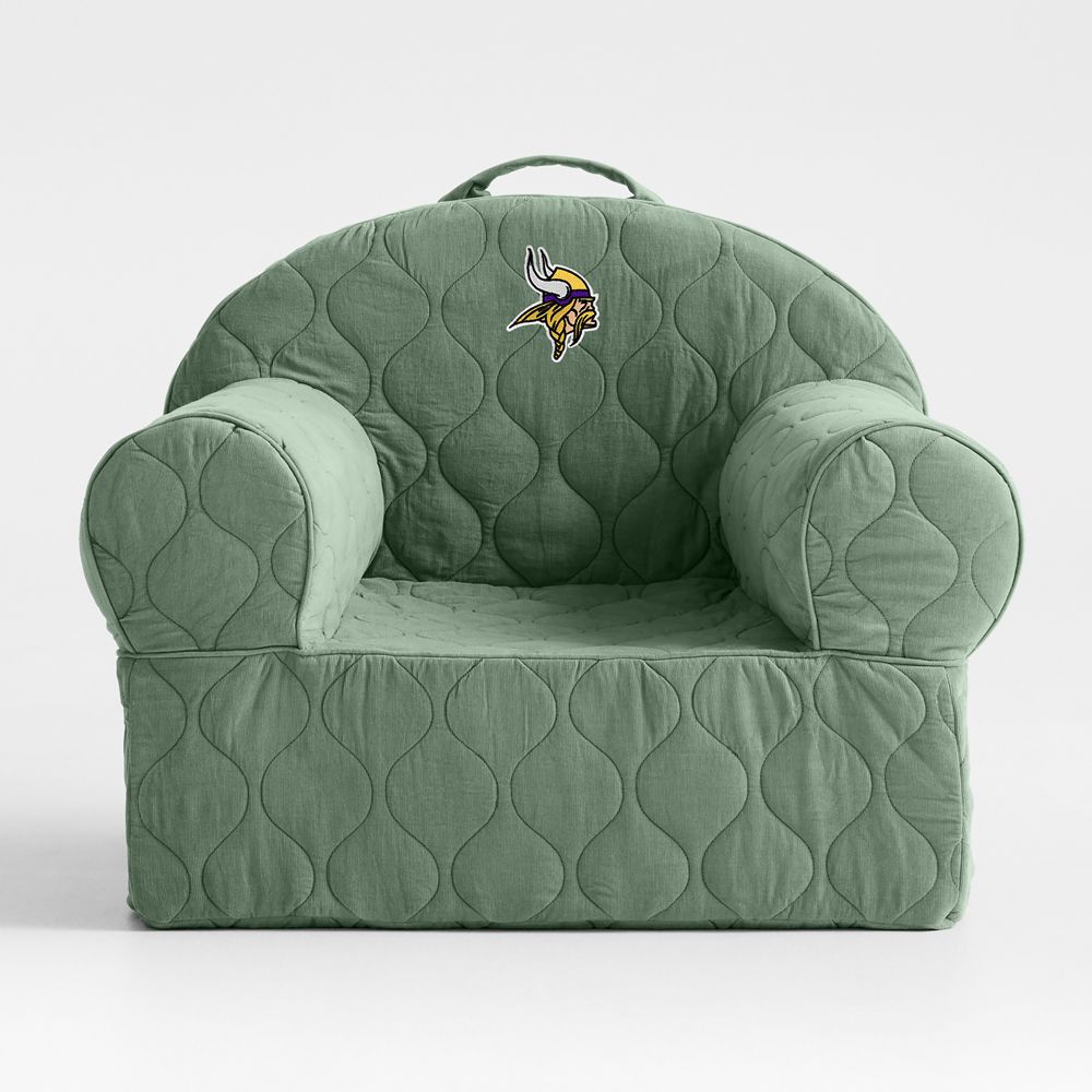 NFL Minnesota Vikings Large Iceberg Green Quilted Cotton Corduroy Kids Lounge Nod Chair