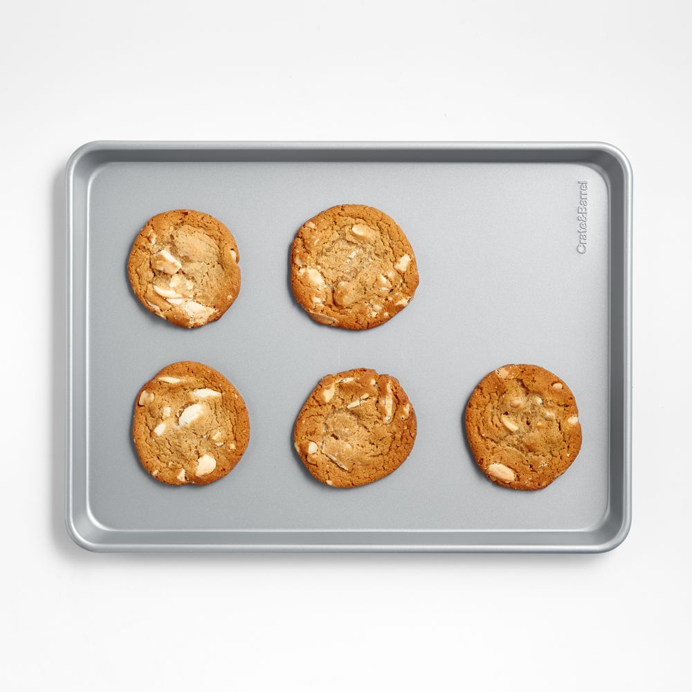 Crate & Barrel Silver Silicone Nonstick Half Sheet Pan