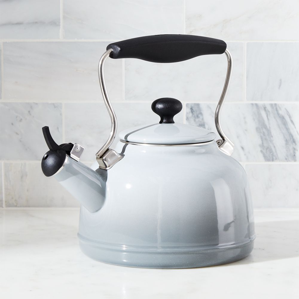 Chantal Vintage Grey Steel Enamel Tea Kettle