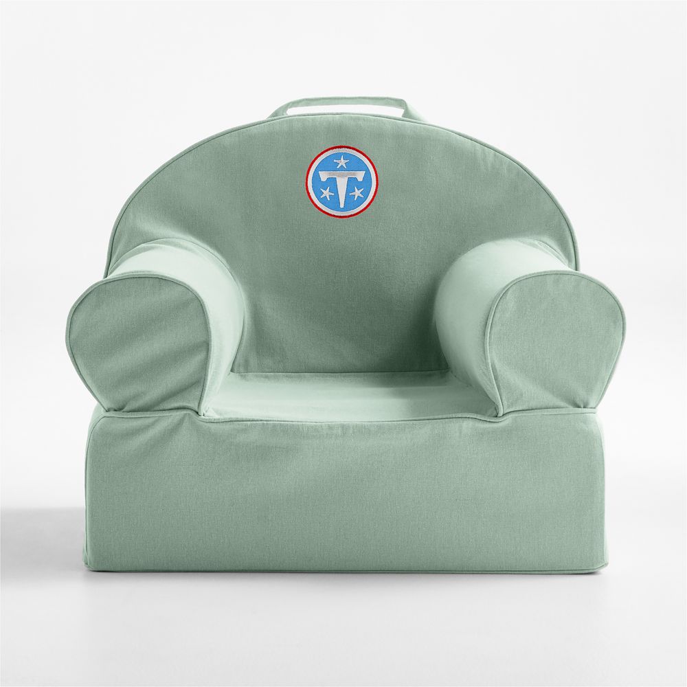 NFL Tennessee Titans Small Volta Teal Organic Cotton Kids Lounge Nod Chair