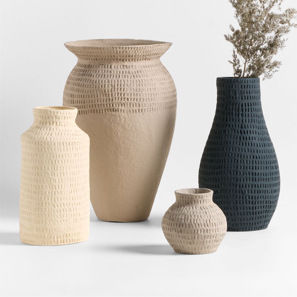 Alternative view of Oaxaca Cotton Mache Vases