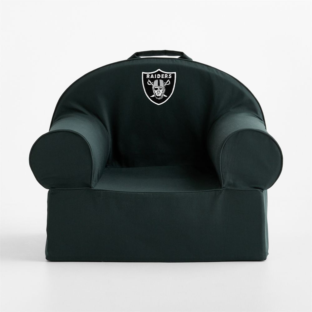 NFL Las Vegas Raiders Large Spruce Green Organic Cotton Kids Lounge Nod Chair