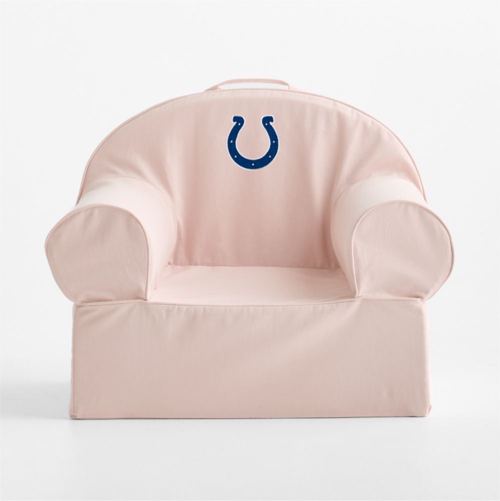 NFL Indianapolis Colts Large Soft Pink Organic Cotton Kids Lounge Nod Chair