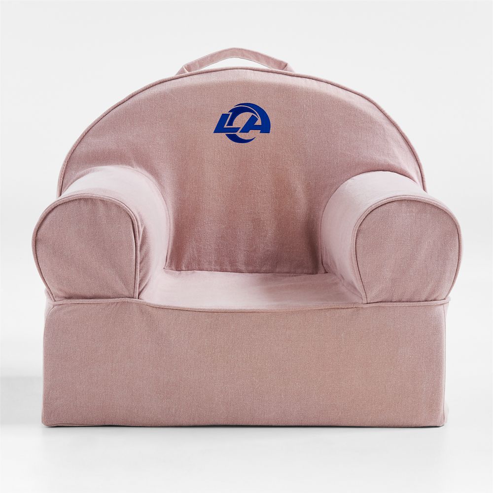 NFL Los Angeles Rams Small Lilac Mauve Organic Cotton Kids Lounge Nod Chair