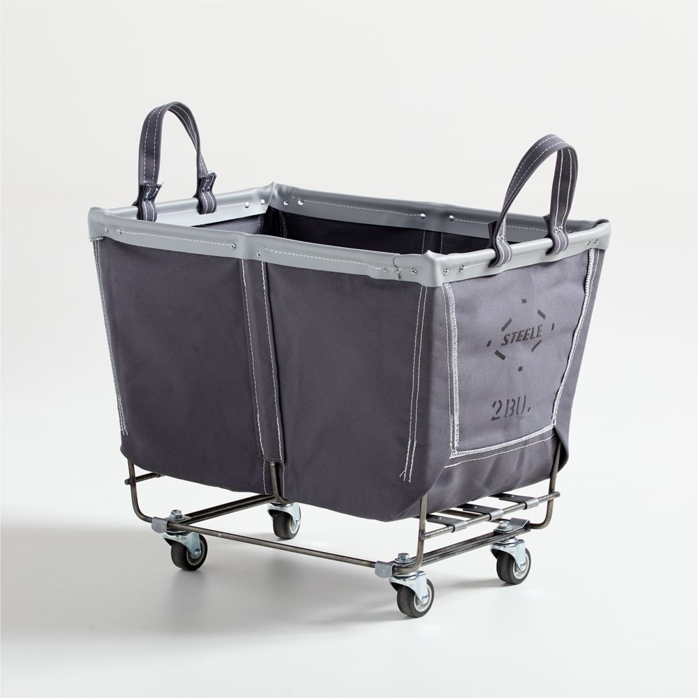 Steele 2-Bushel Briquette Rolling Laundry Hamper