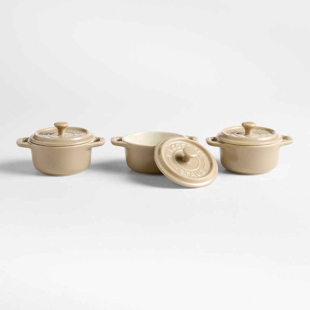 Staub Sesame Mini Cocottes, Set of 3