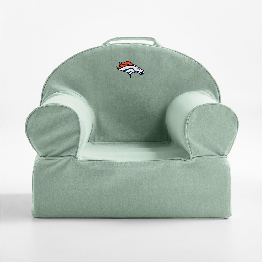 NFL Denver Broncos Small Volta Teal Organic Cotton Kids Lounge Nod Chair
