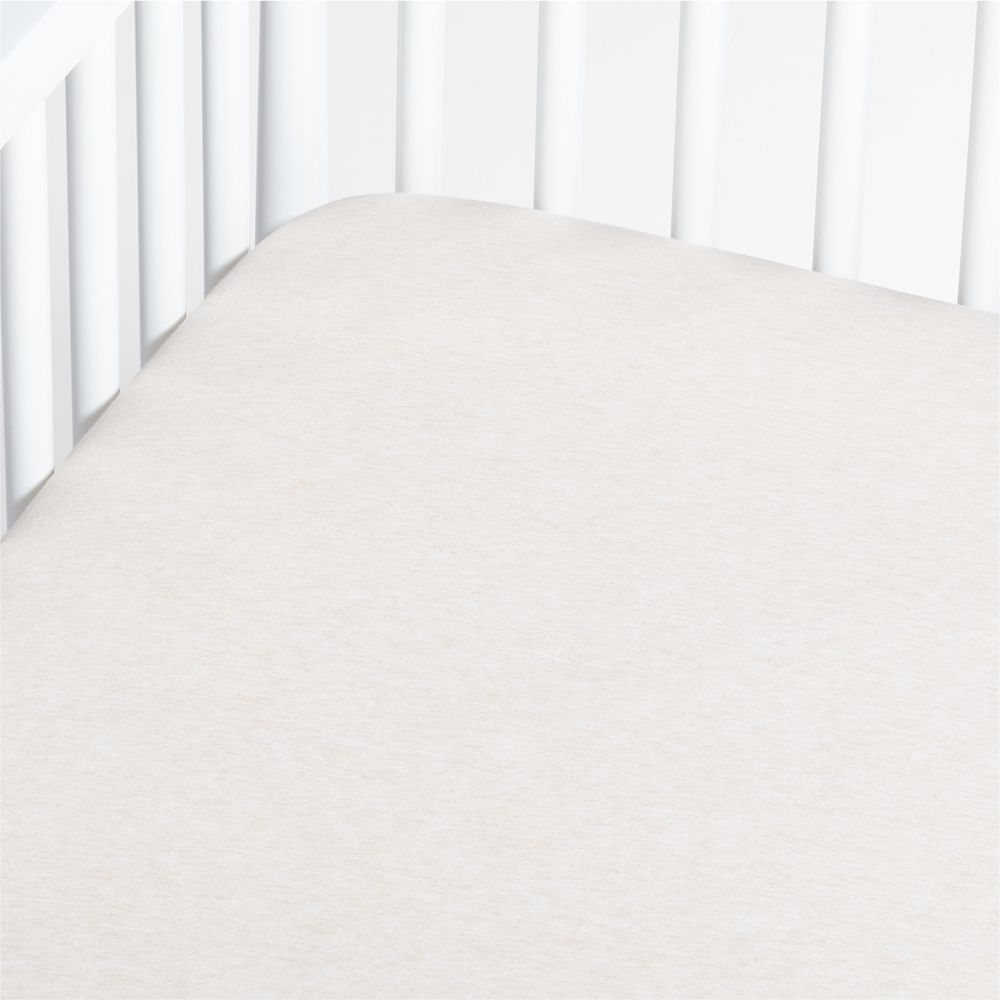Comfy Tee Whisper Solid Natural 100% Organic Cotton Jersey Baby Crib Fitted Sheet