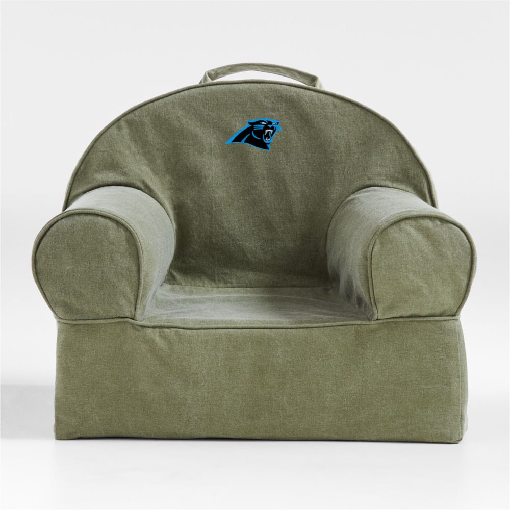 NFL Carolina Panthers Small Cyprus Green Organic Cotton Kids Lounge Nod Chair