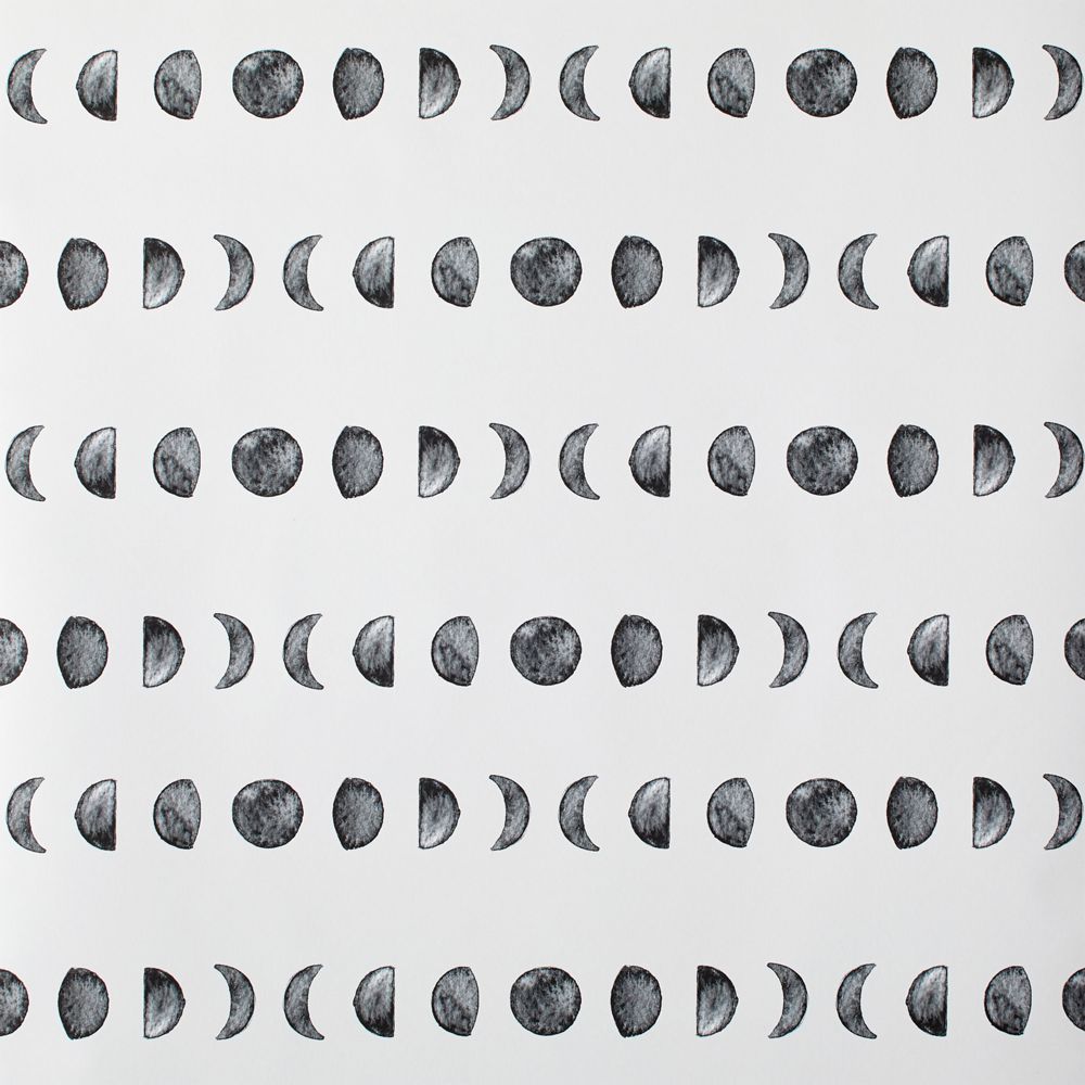 Chasing Paper Black and White New Moon Removable Wallpaper