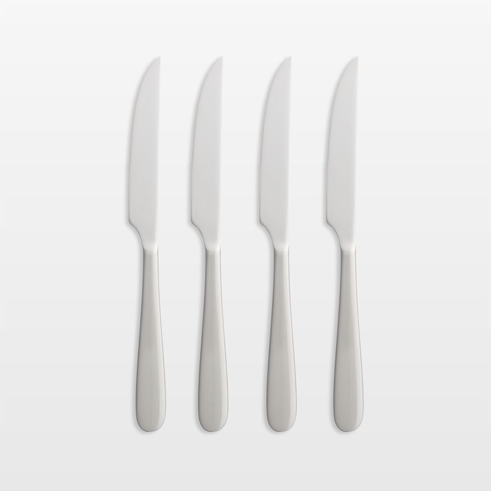 Fusion Satin Steak Knives, Set of 4
