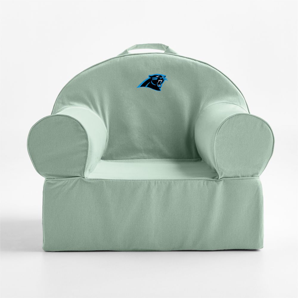NFL Carolina Panthers Large Volta Teal Organic Cotton Kids Lounge Nod Chair